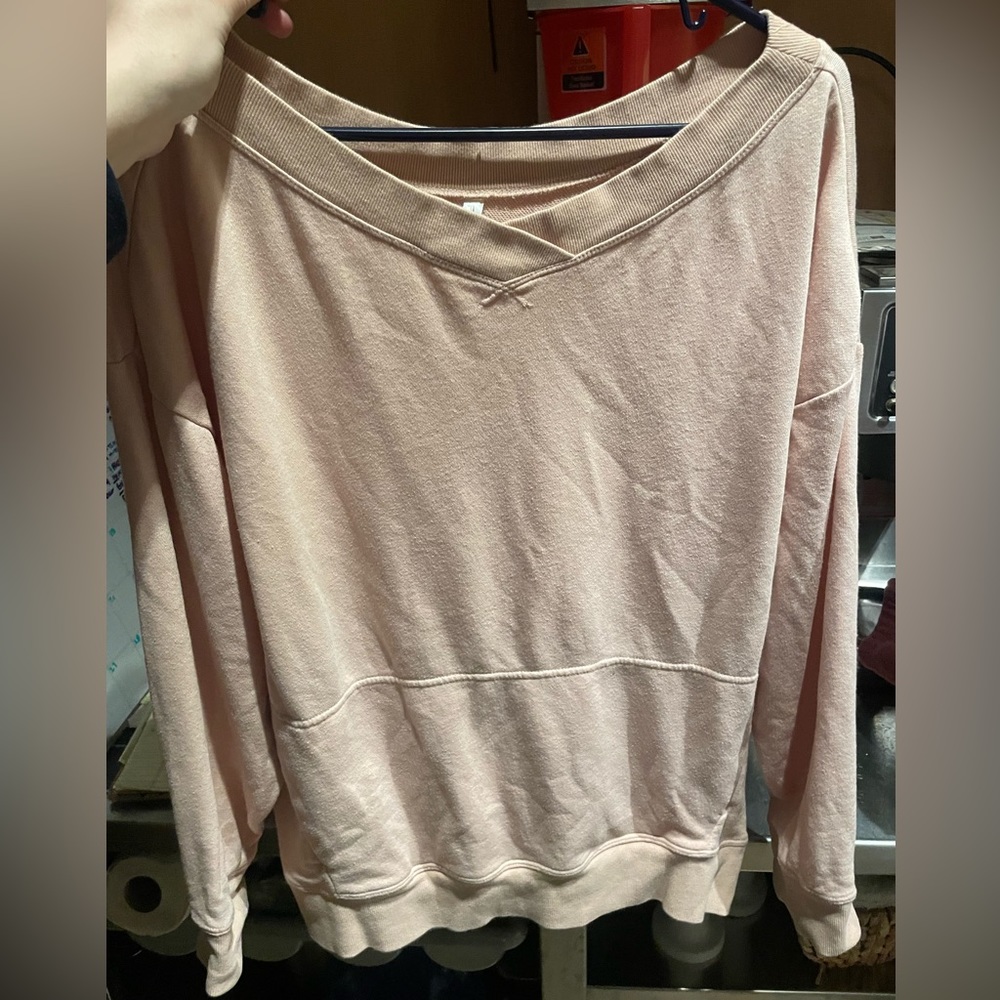 Fablectics off the should pullover with pockets